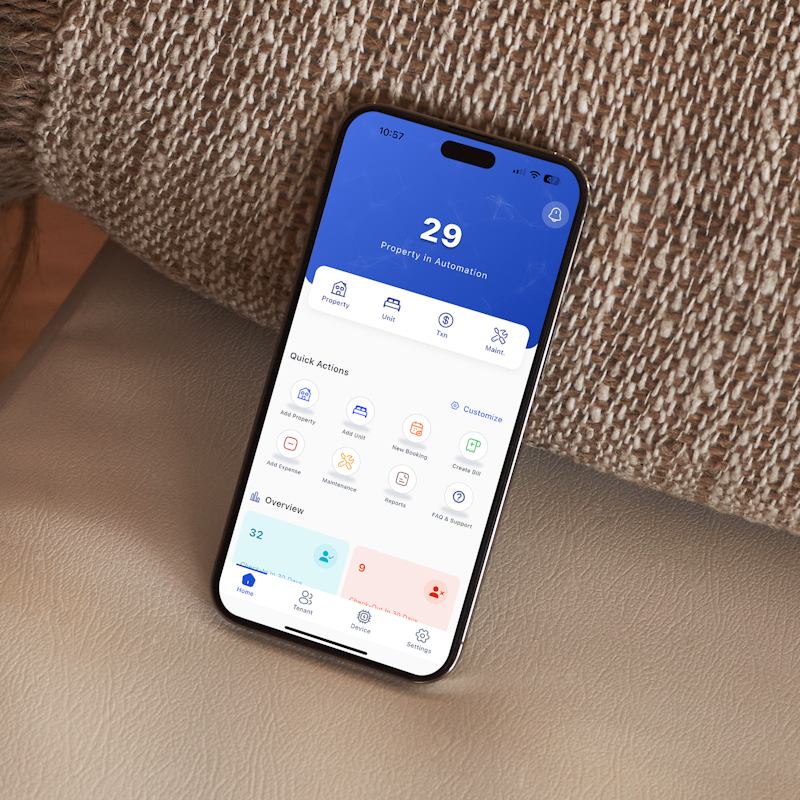 WeStay smart app on mobile devices