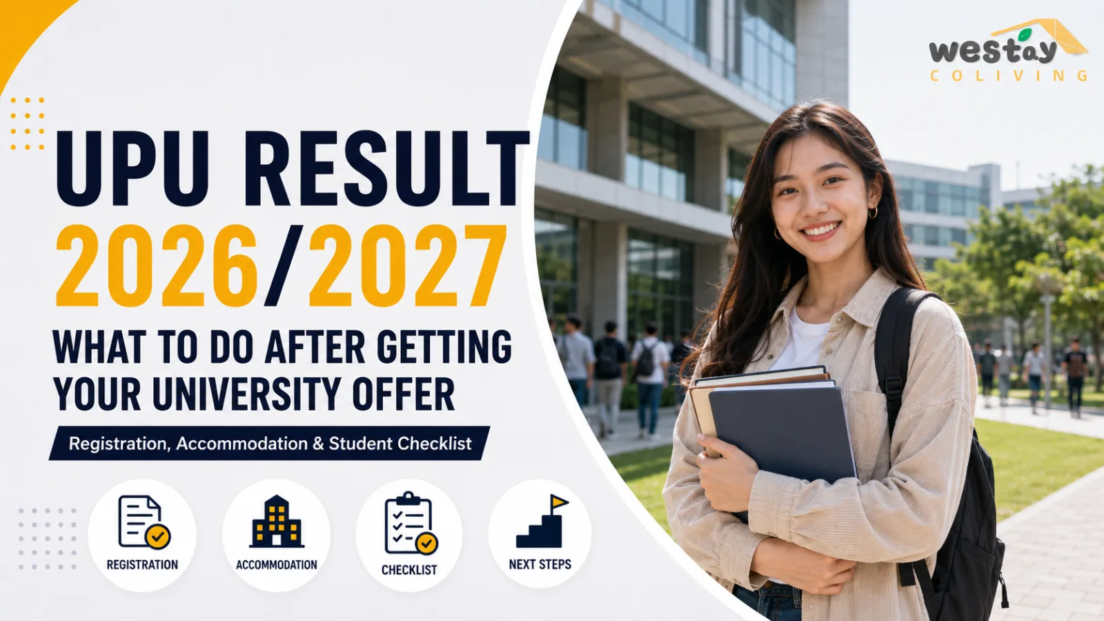 UPU Result 2026/2027 guide for Malaysian students on university offers, registration and accommodation | Westay Coliving