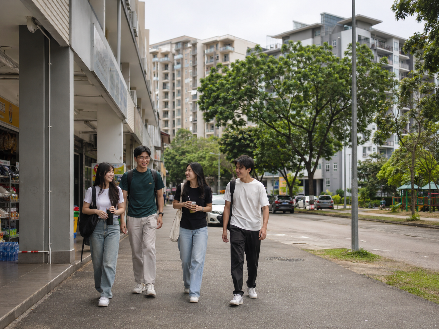 Students walking near accommodation area | Westay Coliving