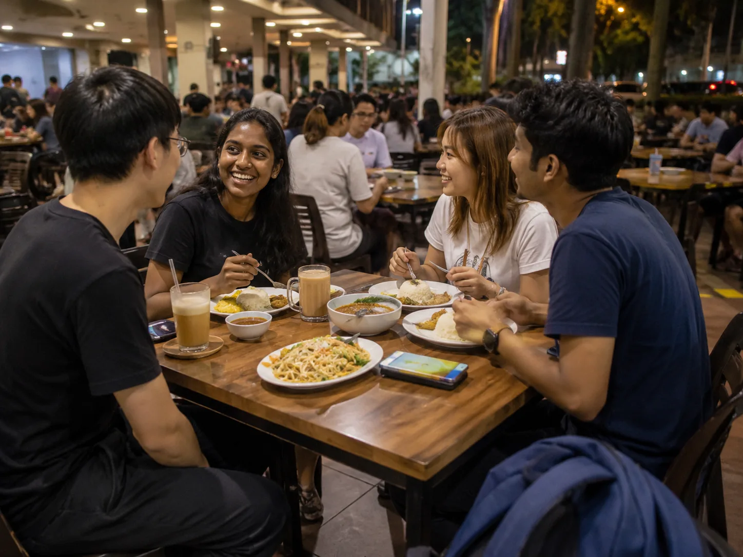 Students Eating Affordable Local Food Near Campus | Westay Coliving Students Eating Affordable Local Food Near Campus | Westay Coliving
